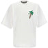 Palm Angels Sketchy Palm Tree Design Oversized Fit White T-Shirt